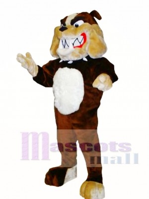 Brown Bulldog Mascot Costume  