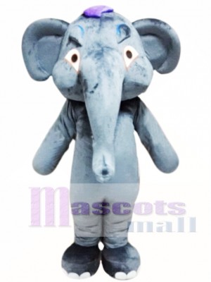 Grey Adult Elephant Mascot Costume