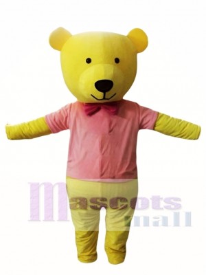 Yellow Bear Mascot Costume  