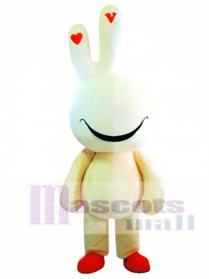 Yellow Cute Easter Bunny Bug Rabbit Mascot Costume