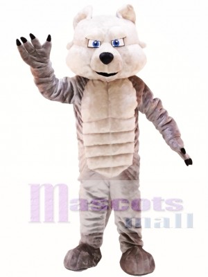 Grey Power Wolf Mascot Costume