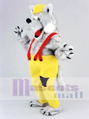 Happy Wolf Mascot Costume  