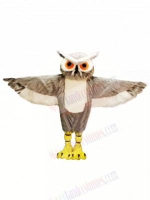 Grey Owl with Big Eyes Mascot Costumes Animal