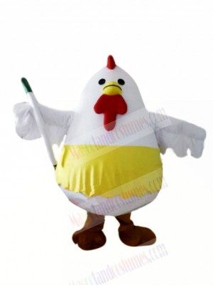 White Fat Chicken Mascot Costumes Animal