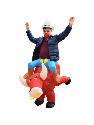 Cow Carry me Ride on Inflatable Costume Halloween Xmas for Adult