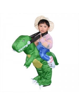 T-Rex Dinosaur Carry me Ride On Inflatable Costume Halloween Christmas For Kid 