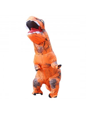 Orange Tyrannosaurus T-Rex Dinosaur Inflatable Costume Halloween Xmas for Adult/Kid