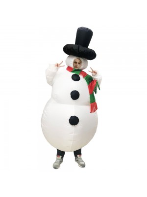 Snowman Inflatable Costume Halloween Christmas Costume for Adult/Kid