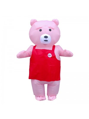 Pink Teddy Bear Inflatable Costume Halloween Xmas Cosplay Costume
