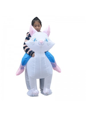Cat Carry me Ride on Inflatable Costume Fancy Blow up Bodysuit for Child