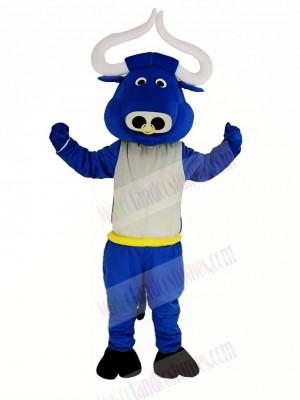 Blue Muscle Bull Ox Mascot Costume Animal