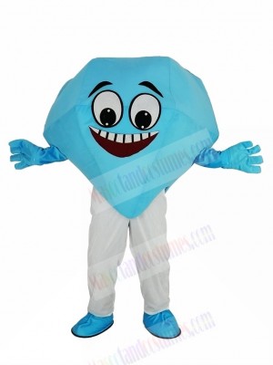 Blue Diamond Mascot Costume Cartoon	