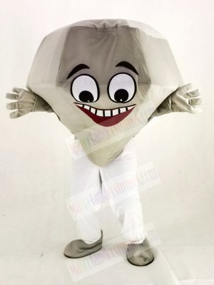 Silver Diamond Mascot Costume Cartoon	