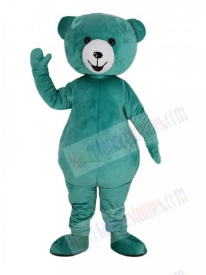 Cute Mint Green Teddy Bear Mascot Costume