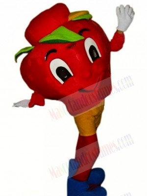 Happy Strawberry Mascot Costume 