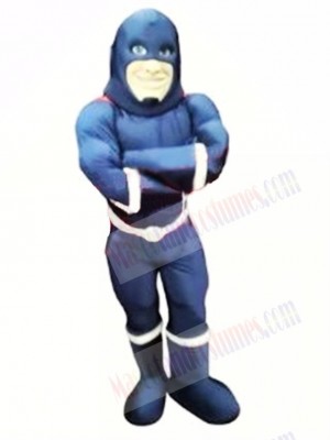 Blue Super Hero Mascot Costume 