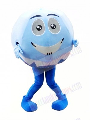 Blue & White Ball Mascot Costume 