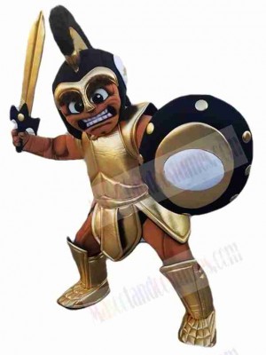 Black Spartan Warrior Mascot Costume 