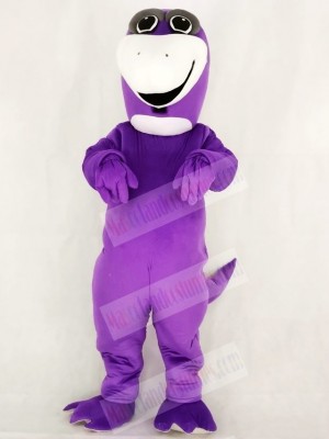 Cute Purple Dinosaur Mascot Costume School	