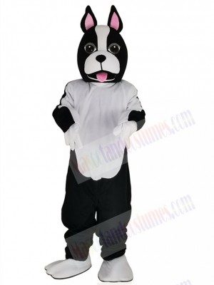 Black and White Terri B. Terrier Dog Mascot Costume Animal