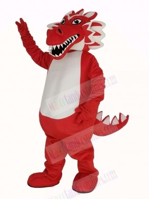 Red Dragon Mascot Costume Cartoon