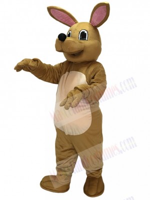 Cute Tan Kangaroo Mascot Costume Animal 