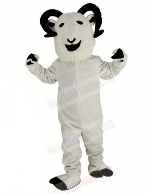 New White Sheep Big Horned Mascot Costume Animal