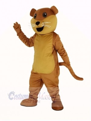 Brown Ollie Otter with White Beard Mascot Costume Animal