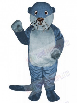 Blue Ollie Otter Mascot Costume Animal