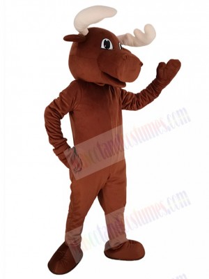 Brown Male Moose Mascot Costume Animal