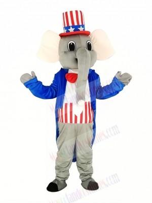 Patriotic Elephant Mascot Costume Animal