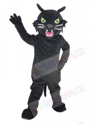 Fierce Black Panther with Green Eyes Mascot Costume Animal