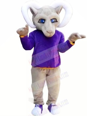 Purple Long Sleeve Antelope Monster Mascot Costumes Animal