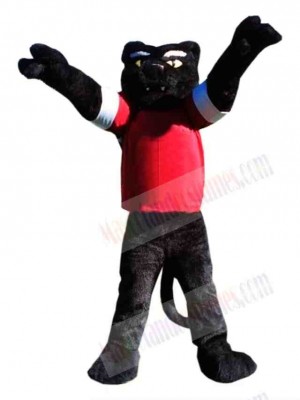 Sporty College Panther Mascot Costume 
