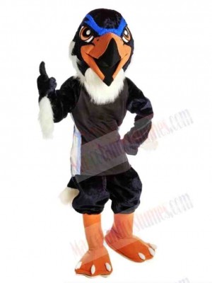 School Blue Hawk Mascot Costume 