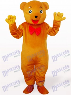 Brownish Yellow Bear Plush Adult Mascot Costume