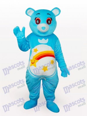 Blue Bear Short Plush Adult Mascot Costume