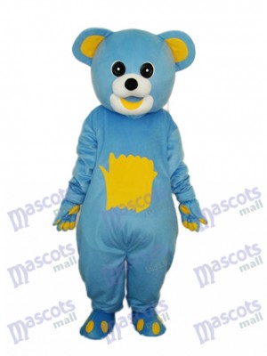Yellow Belly Blue Bear Mascot Adult Costume Animal 