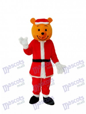 Yellow Christmas Bear Mascot Adult Costume Animal 