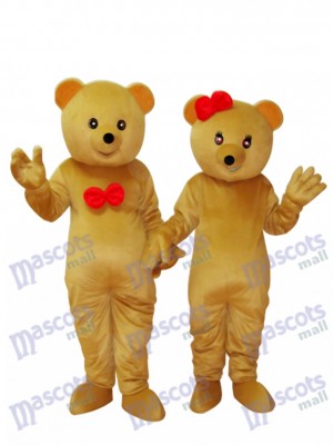 Two Teddy Bears Mascot Adult Costume Animal 