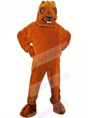 Brown Beaver Mascot Adult Costume