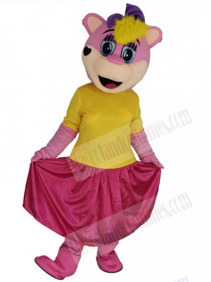 Friendly Female Pipi Bear Mascot Costume Animal