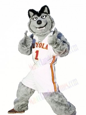 Grey Wolf Sport Football Team Mascot Costume 