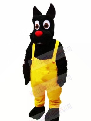 Black Dog with Red nose Mascot Costumes Animal