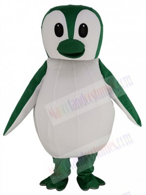 Cute Green and White Penguin Mascot Costume Animal