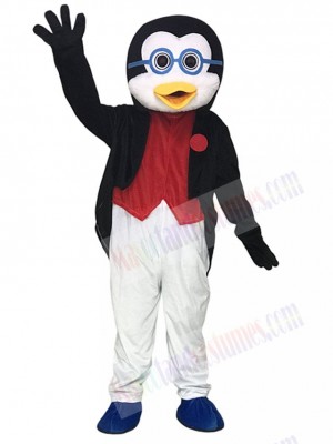 Doctor Penguin in Tuxedo Adult Mascot Costume