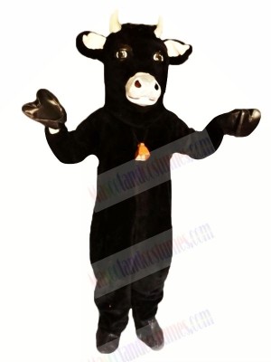 Black Furry Bull Mascot Costumes Animal	