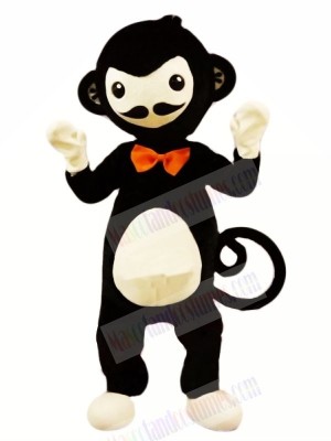 Black Monkey with Red Bow Mascot Costumes Animal