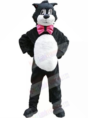 Black White Cartoon Cat Mascot Costumes Animal