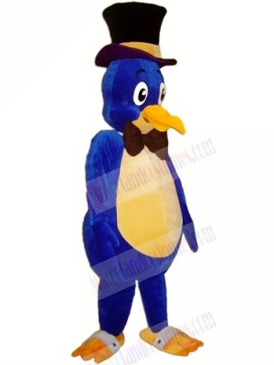 Blue Bird with Black Hat Mascot Costumes Animal	